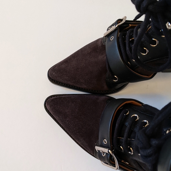 Chloe Rylee Black Suede And Leather Boots | 37.5 - Picture 9 of 16